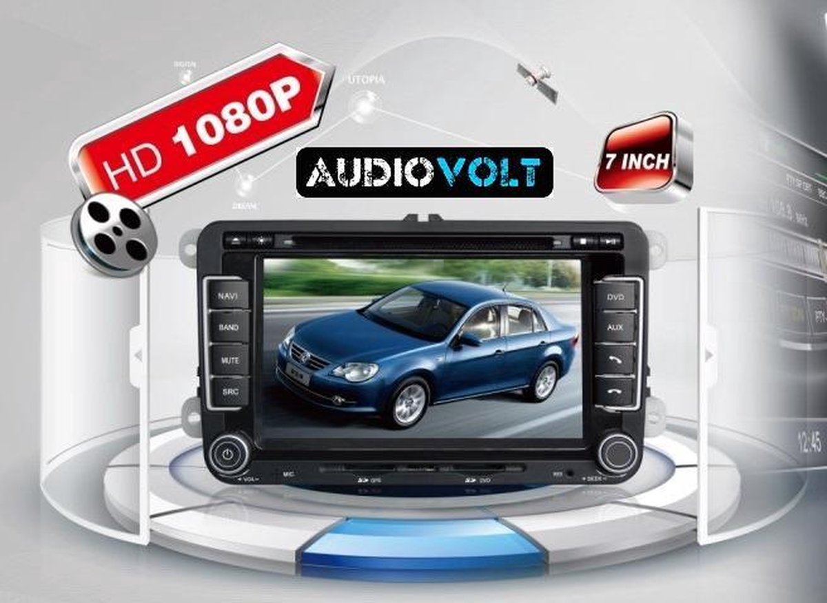 Audiovolt Autoradio 2-din navigatie Volkswagen Touran / Tiguan | bol.com