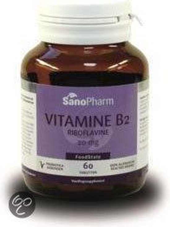 SanoPharm Vitamine B2 Riboflavine 20 mg 60 tabletten