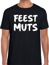 Fun t-shirt zwart voor heren -  Feestmuts t-shirt S