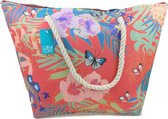 Luna Cove Butterfly & Flowers Strandtas Shopper Beach Bag Trendy Tas