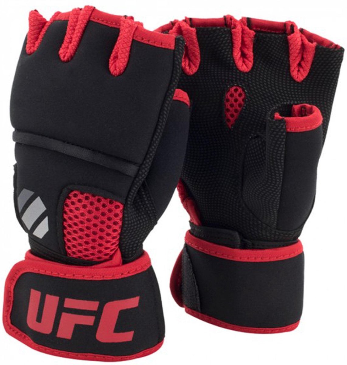 UFC - Contender Quick Wrap Binnenhandschoenen Met Gel-Padding (S/M - Zwart/Rood)