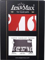 Lex & Max 51-42 - Losse hoes voor hondenkussen - Rechthoek - Rood - 100x70cm