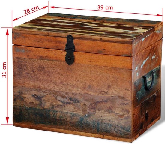 Opbergbox hout 39 x 28 x 31 cm / Opbergkist / opbergbank / opberg box /  voorraad box... | bol.com