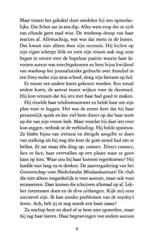 Pagina 8 van 'Uitglijder' door Loes den Hollander.