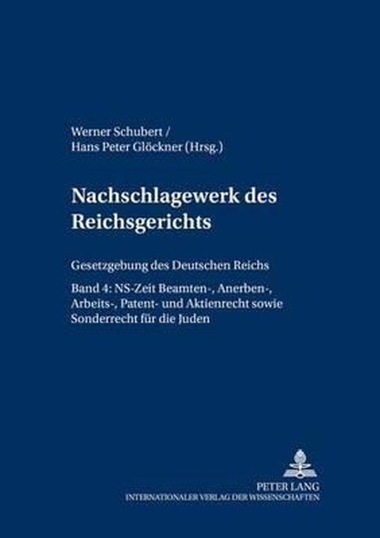 Nachschlagewerk des Reichsgerichts 9783631532829 Boeken