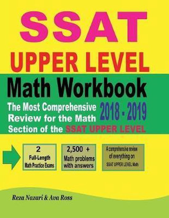 SSAT Upper Level Math Workbook 2018 - 2019 - cover