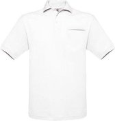 Polo B&C Safran Pocket Kleur White Maat L (onbedrukt - 2 stuks)