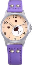 Kinderhorloge – Beertje – Kids Watch - Paars Bandje