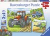 Ravensburger puzzel Grote Landbouwmachines - 3x49 stukjes - Kinderpuzzel