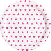 Papieren borden met roze sterren