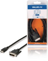 Valueline VLCB34800B20 adaptateur de câble vidéo 2 m HDMI DVI-D Zwart