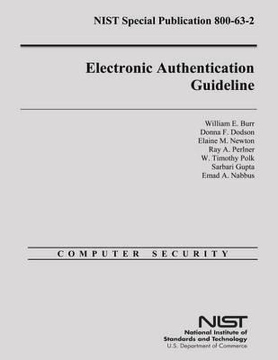 Electronic Authentication Guideline - cover