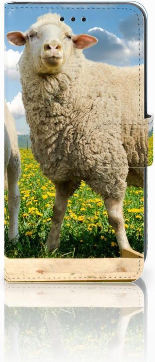 Xiaomi Mi A2 Lite Telefoonhoesje met Pasjes Schaap en Lammetje