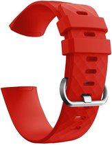 HappyWatch Siliconen bandje - Fitbit Charge 3 - Rood - Small