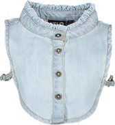 Like Flo Meisjes Blouse Denim Ruffle Collar Denim - Blauw - Maat 3