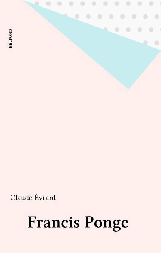 Francis Ponge - cover