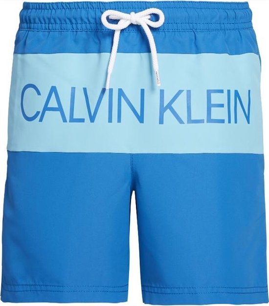 Calvin Klein jongens zwembroek medium drawstring - imperial blue-152-164 |  bol.com