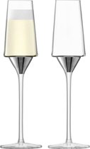 LSA Space Champagneflute - 210 ml - Set van 2 Stuks - Platina