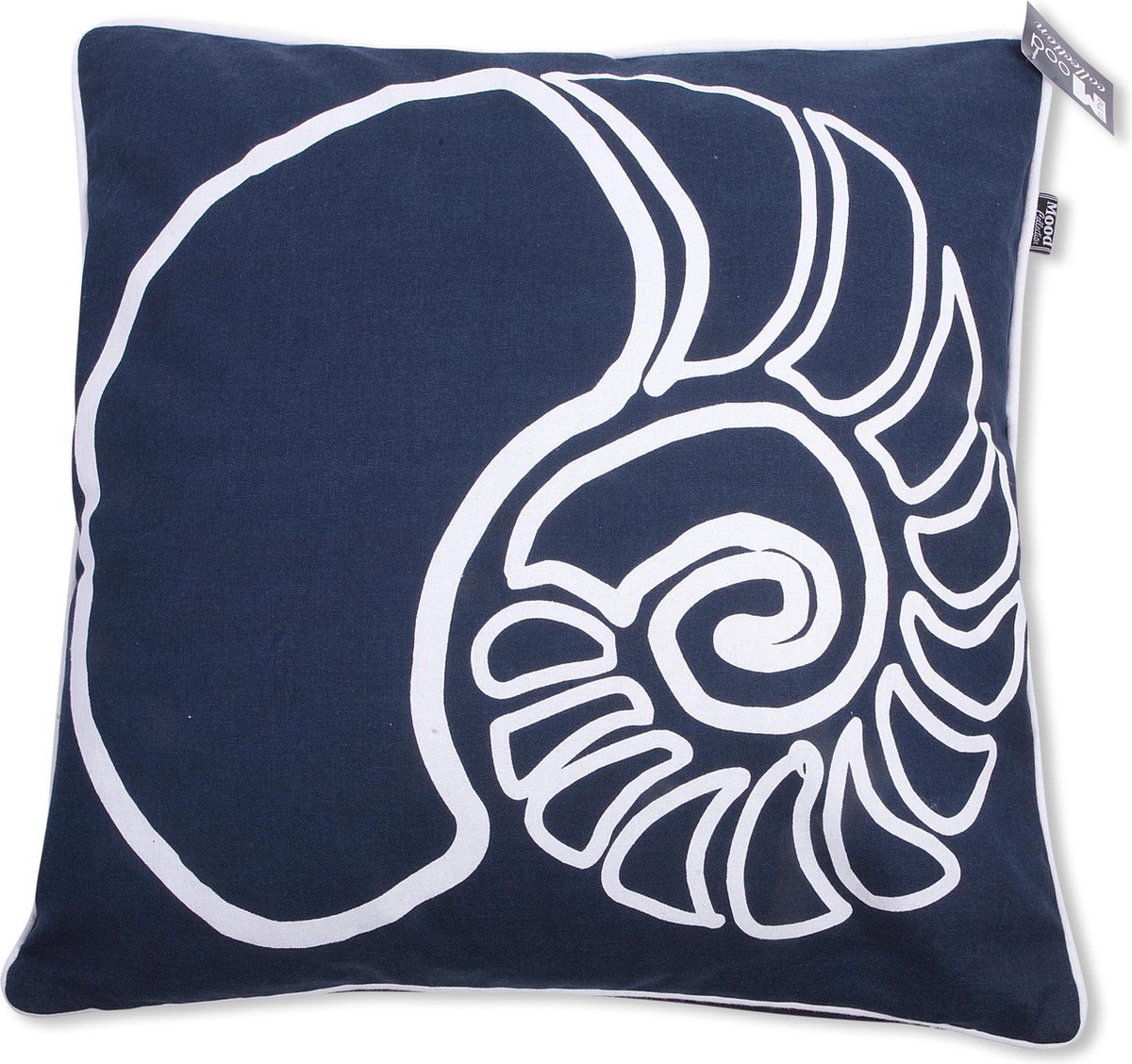 In The Mood Slak - Sierkussen - Indigo Blauw/Ivoor - 50x50 cm