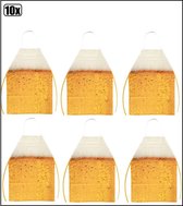 10x Bier schort  - Tirol Oktoberfest Kostuum Apres ski bierfeest gele rakker
