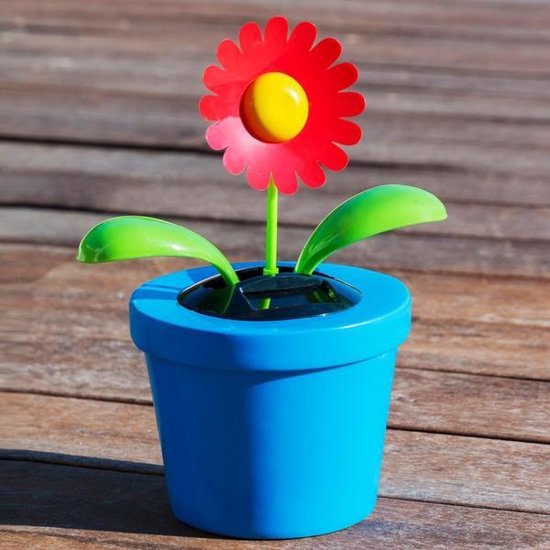 Youding Dansende bloem, dansende bloemen op zonne-energie,Zonne-aangedreven dansende zonnebloem auto-ornament in kleurrijke potten - Solar voor, Flower Car Decor voor Bureau Auto