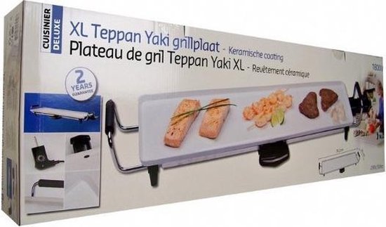 Geplooid Er is een trend zweer Grillplaat XL - Gourmetstel - Teppanyaki Gourmetset | Keramisch | bol.com