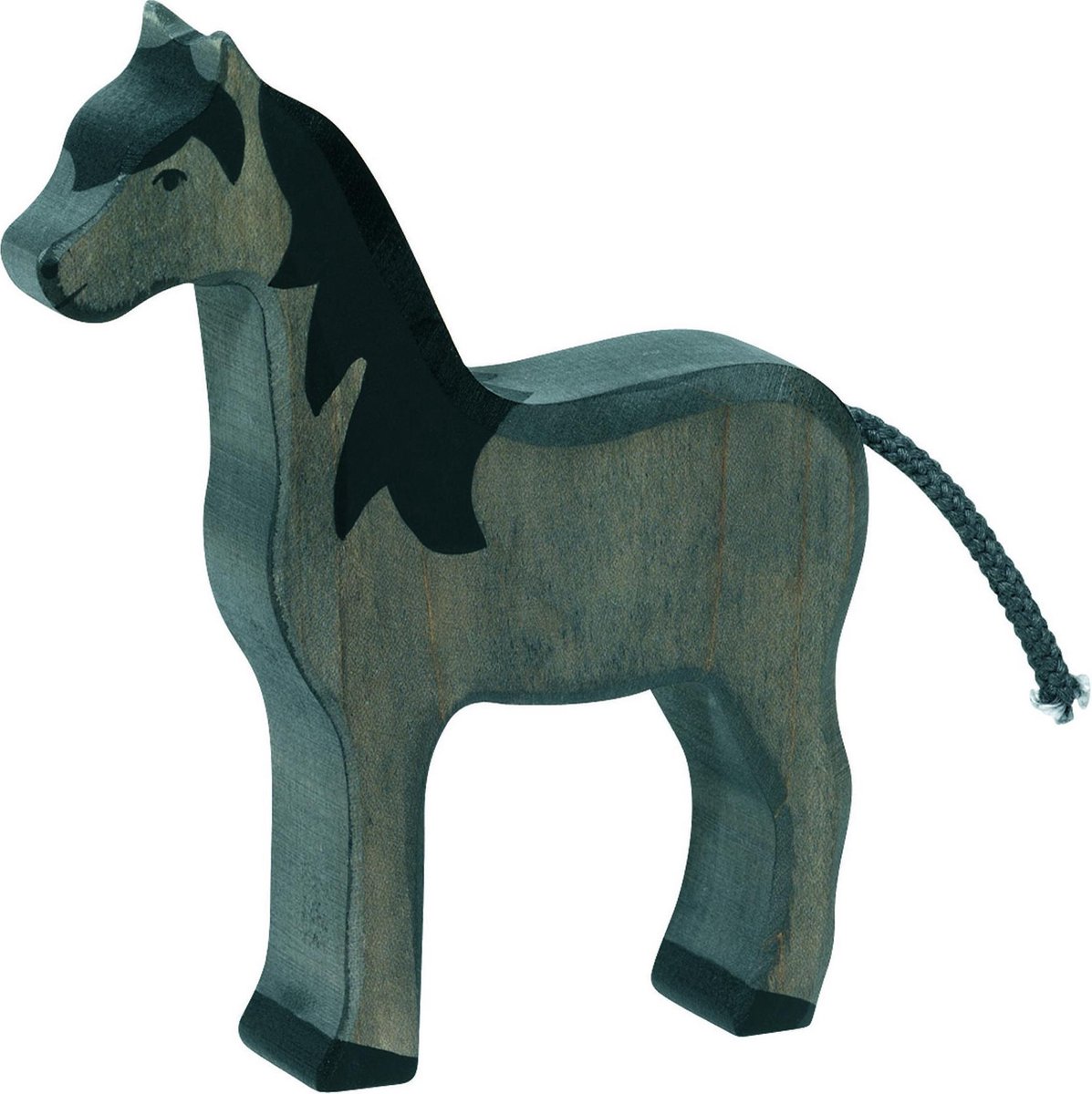| Holztiger Houten Donker Paard | Games Kleine Houten Speelgoed Paard Staande In De Buurt Van De