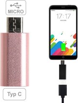 Adaptateur USB Type C Femelle vers Micro USB Mâle - Or rose