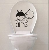 WC Sticker – Toilet Sticker – WC Decoratie – Wc Bril Sticker – Jongen/Meisje