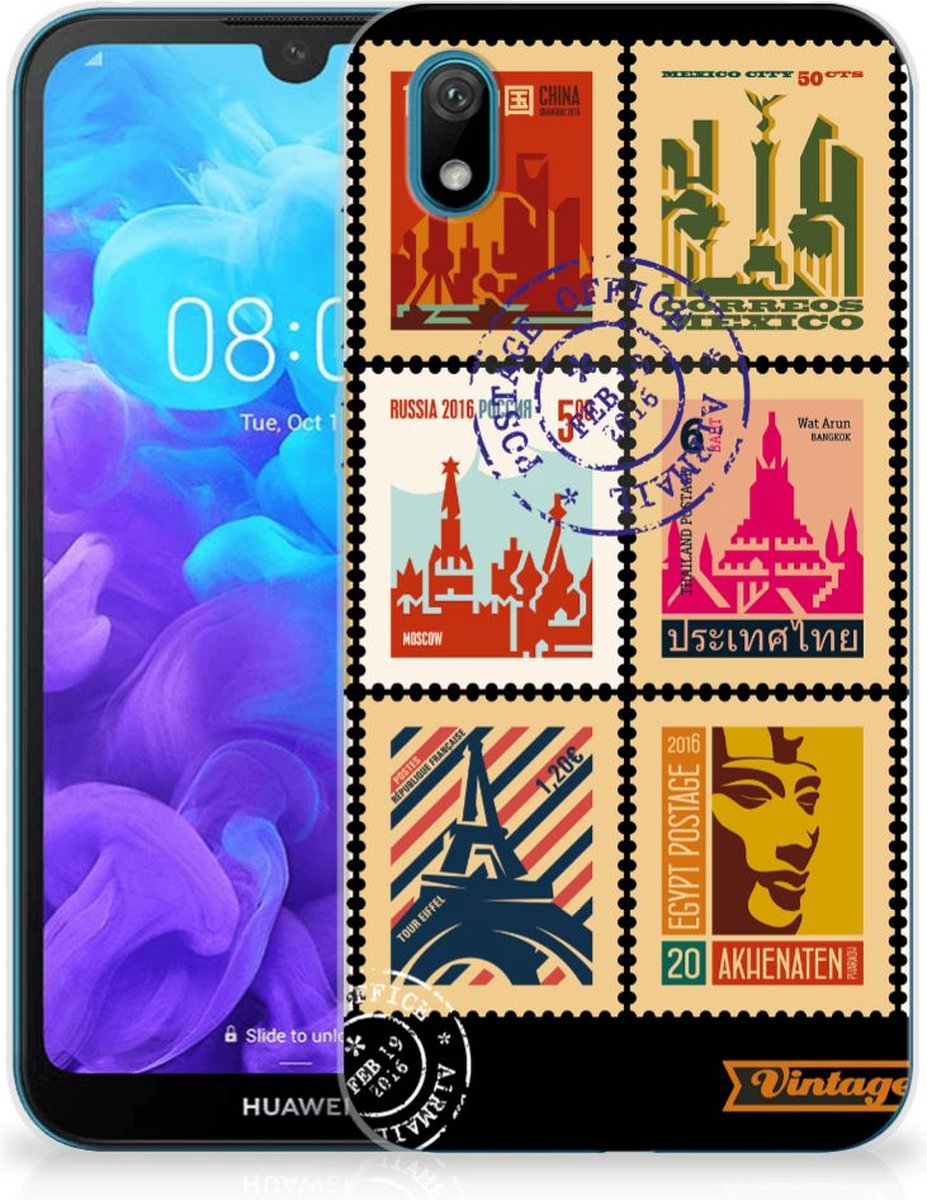 Huawei Y5 (2019) Siliconen Back Cover Postzegels