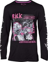 Rick And Morty Longsleeve shirt -M- Doodle Zwart