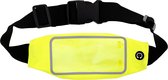 Ceinture de sport pour les hanches - Ceinture de course avec support pour smartphone - Grand modèle jaune
