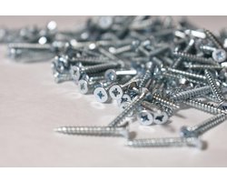 Spaanplaatschroeven 600 stuks | 3x16mm 3x25mm 3x30mm | PZD-1 Aandrijving Kruiskop | Platkop | Gehard | Verzinkt | Met Smeerfilm