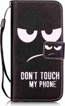 Do not touch my phone - book case wallet hoesje - iPhone SE (2020) / 7 / 8