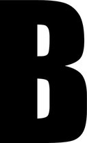 Container Sticker Huisnummer - Letter B Lettersticker - Kliko Sticker - Deursticker - Weerbestendig - 10 x 6 cm - Zwart