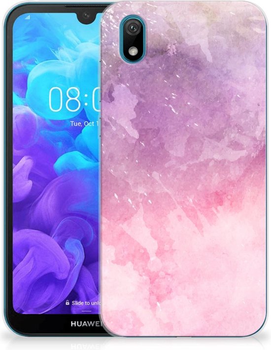 Housse Coque pour Huawei Y5 (2019) Coque Peinture Rose Pourpre