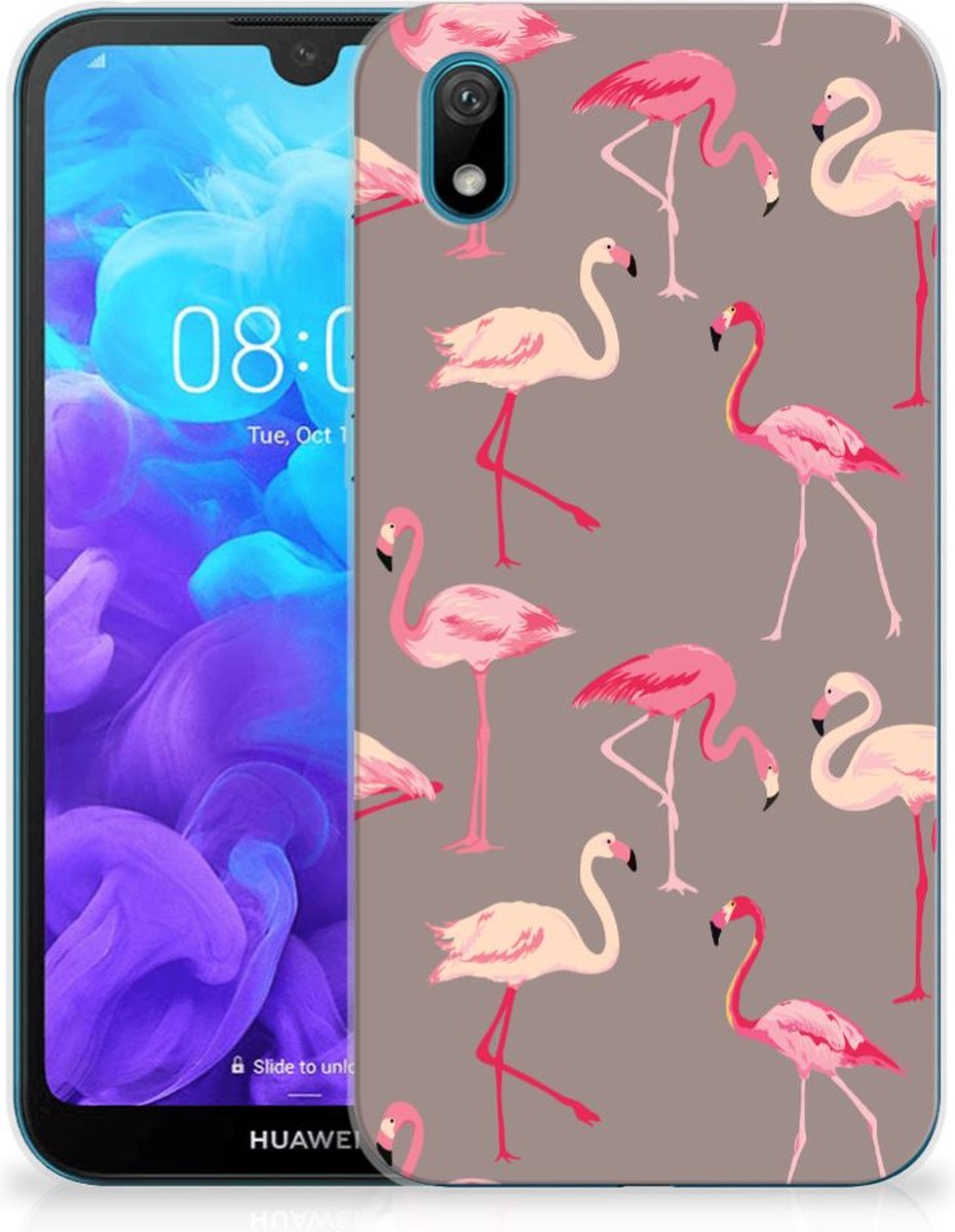 Huawei Y5 (2019) TPU Hoesje Flamingo