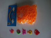 Loom Bands Colorful Oranje, A-Kwaliteit, met 5 Gratis Bedels