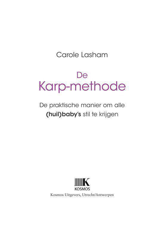 Boekomslag van 'De Karp-methode' met titel en uitgever Kosmos.