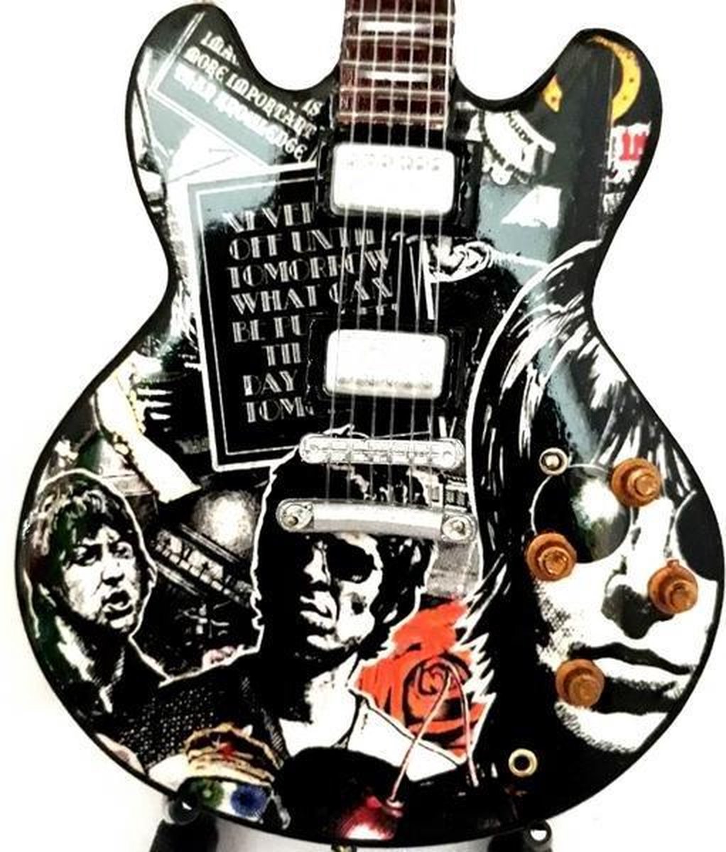 Miniatuur gitaar Oasis tribute