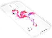 Flamingo hoesje siliconen Geschikt voor Samsung Galaxy S5 (Plus) / Neo