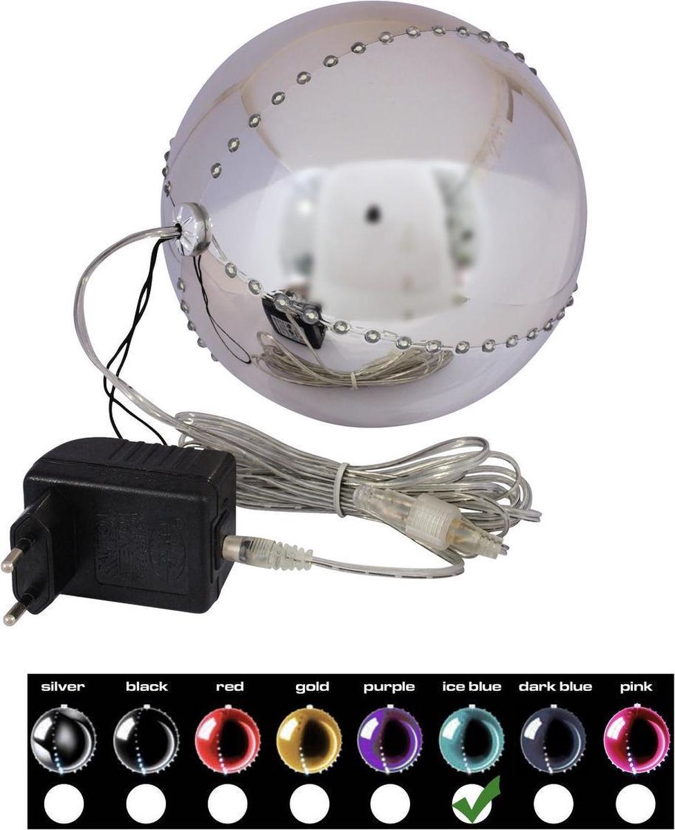 Europalms LED Sneeuwbal 15cm, ice blauw
