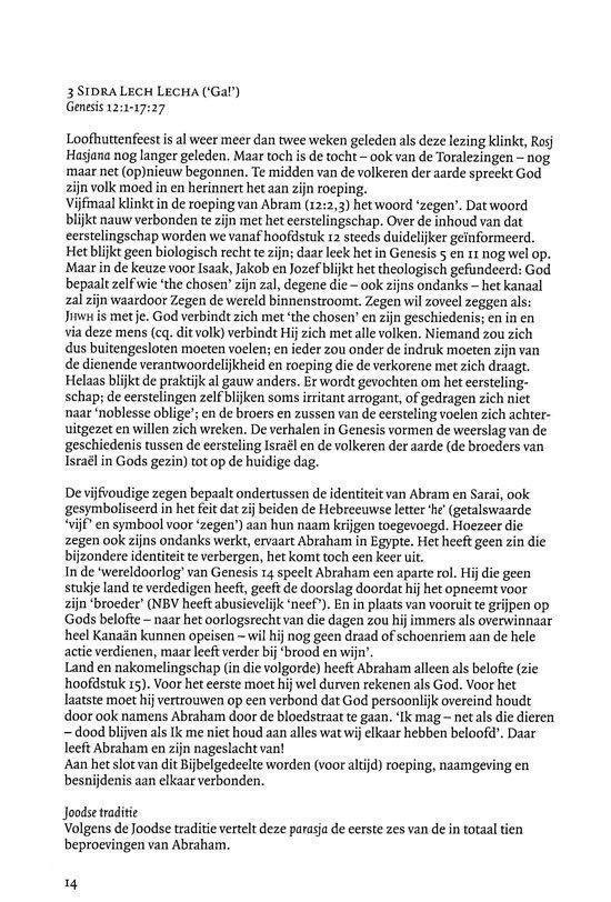 Boekpagina met tekst over de gelijkenis van de "één broer", de gelijkenis van de "zonen van Noach" en de uitleg van het woord "zegent".