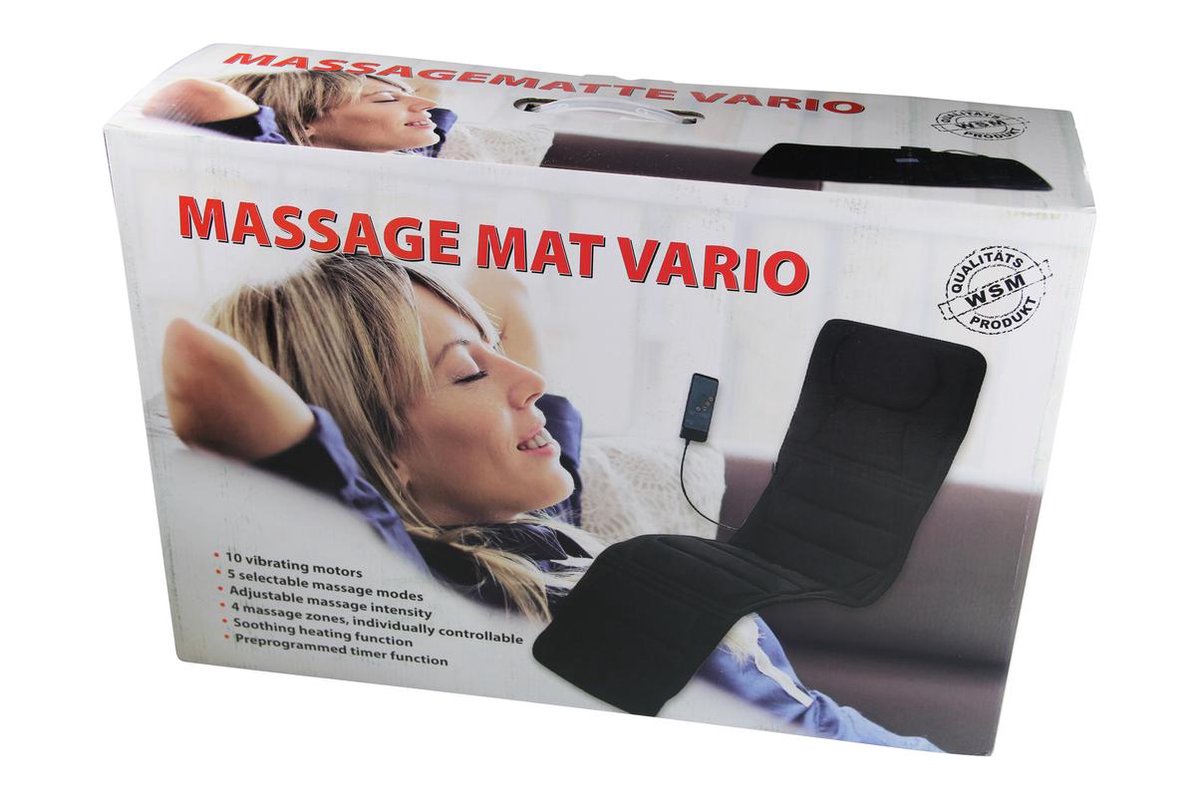 Vario Massagemat - 5 modus - Verwarmingsfunctie - Zwart | bol.com