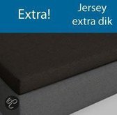 Topper hoeslaken Jersey extra - antraciet - (140x200/210 cm)