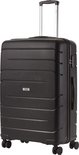 TravelZ Big Bars Reiskoffer - 78cm Koffer met TSA-slot - Dubbele wielen - Zwart