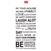 Creatief familie citaat muursticker - muursticker kinderkamer - Family love sticker - 57 x 117 cm - Nr109