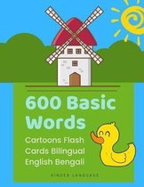 600 Basic Words Cartoons Flash Cards Bilingual English Bengali