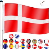 Vlaggenmast - 6.5M - incl vlag Denemarken