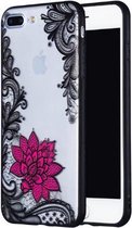 Apple Iphone 7 Plus / 8 Plus hoesje - Mandala met roze bloem